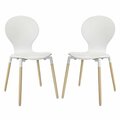 East End Imports Path Dining Chair - White, 2PK EEI-1368-WHI